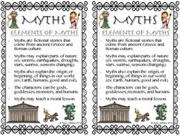 Myths Anchor Chart And Interactive Notebook Pages