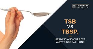 tsp vs tbsp differences between