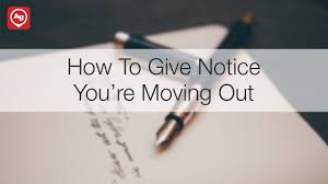 how to give notice when you move out