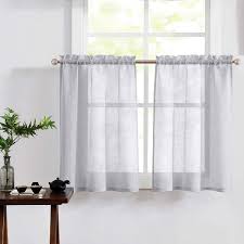 If you have one in your home, count yourself lucky. Amazon Com Fragrantex Grey Kitchen Window Curtains 36 Inch Length Tier Curtains Faux Linen Textured Small Window Sheer Cafe Curtains For Bathroom Basement Bay Window Rod Pocket 30w X 36l 2panel Home Kitchen