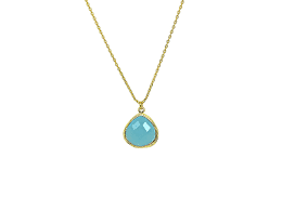 birthstone necklace aquamarine quartz