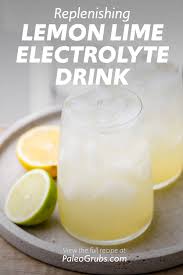 homemade lemon lime soda electrolyte