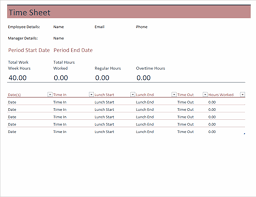 employee timesheet templates for excel