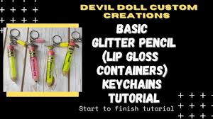 basic glitter pencil keychain tutorial