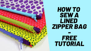 how to sew a lined zipper bag easy