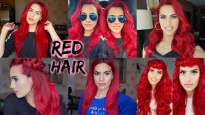 how to dye dark hair bright red