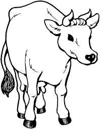 Trọn bộ tranh tô màu con bò đáng yêu dành cho bé