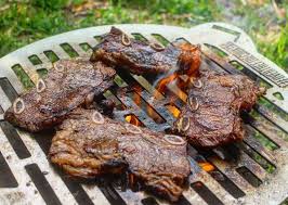 grilled korean bbq short ribs over