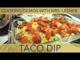 cooking demos layered taco dip