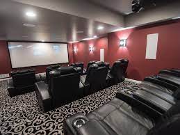 Home theatre room decorating ideas design living cinema theater custom rooms small elements and style furniture colors size layout game with fireplace crismatec com. Design A Unique Basement Home Theater Finished Basements Plus Michigan