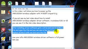 I read here that if i had access to an internet connection, i could use the search automatically for updated driver software wizard to download the correct driver file for the awus036h usb wireless network adapter. Unlock Hidden Features Of Alfa Awus036h Increase Tx Power Win 8 Youtube