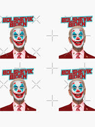 Bolshevik Biden Joker Face" Sticker for Sale by McGraelang | Redbubble