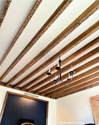 ceiling makeover exposed wood beams