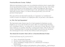 Resume Format Non Chronological Samples Examples Template Free