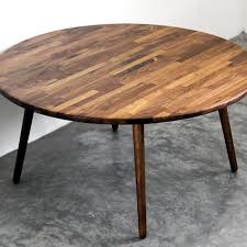 Large 34 Round Walnut Teak Coffee Table