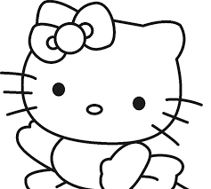 Gambar mewarnai aneka kucing yang lucu gambar mewarnai. Hello Kitty Mewarnai Gambar Kartun Hitam Putih Ideku Unik