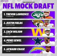 Dolphins pick a qb, falcons go all in on offense, eagles trade back but land kyle pitts here's a mock that outlines what i would do as the gm of every team by chris trapasso 2021 Nfl Draft Quarterbacks Could Go 1 2 3