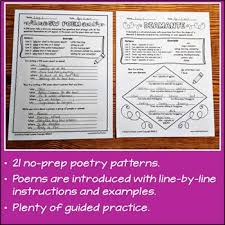 Poetry Writing 21 Poem Patterns Plus Poetry Unit Tips And Ideas