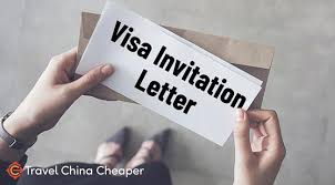 an invitation letter for china visas