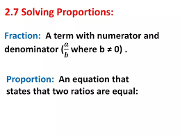 Ppt 2 7 Solving Proportions