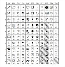 Free 8 Sample Wingdings Charts In Pdf Word