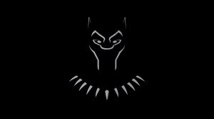 flat digital art 4k black panther