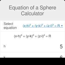 Equation Of A Sphere Calculator