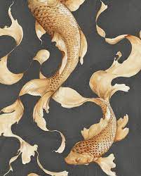 Metallic Koi Fish Wallpaper Fish