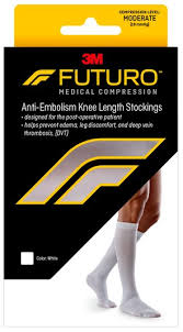 Futuro Anti Embolism Stockings Knee Length Closed Toe