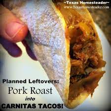 carnitas tacos from leftover pork roast