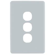 Soft Grey Switch Cover Plate 3 Gang