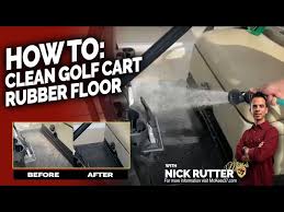 how to clean golf cart rubber floor