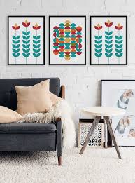 Abstract Wall Art Prints Turquoise