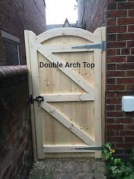 Wooden Garden Gate Arched Top Mortice