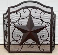 Fireplace Screen Foldable Brown Or