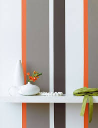 Vertical Striped Painted Walls With