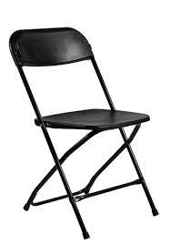 black plastic folding chair black poly