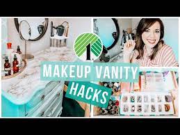 organizing diy makeup vanity hacks