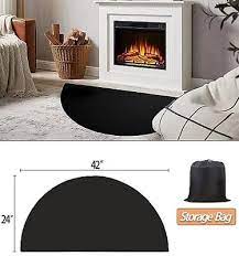 Fireproof Half Round Fireplace Mat