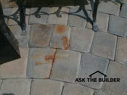 rust removal from concrete pavers