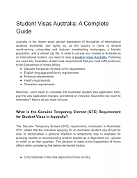 ppt student visas australia a