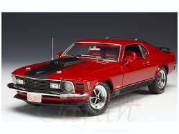 1 18 1970 Ford Mustang Mach 1 Candy Apple Red
