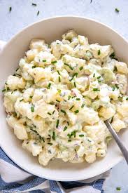healthy no mayo potato salad with greek