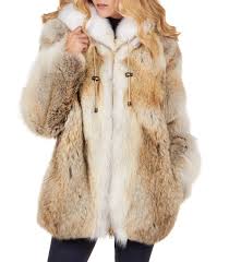 The Coyote Fur Parka Coat With Hood For