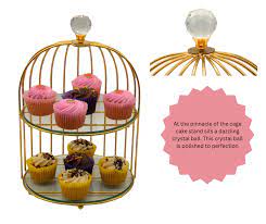bird cage cupcake cake stand makeup