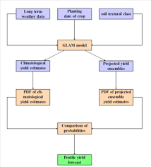 Process Flow Chart For Crop Yield Forecasting Within The