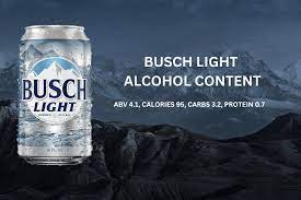 busch light alcohol content beer is