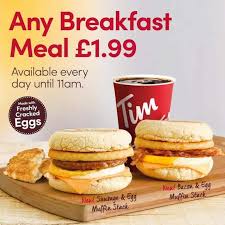 $4 2 sausage, egg & cheese english muffins. Any Breakfast Meal For 1 99 Offer Extended Available Before 11am Tim Hortons Hotukdeals