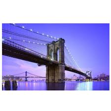 15 75 In X 23 5 In Led Lighted Famous New York City Brooklyn Bridge Canvas Wall Art