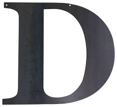 Rustic Large Letter D Contemporary